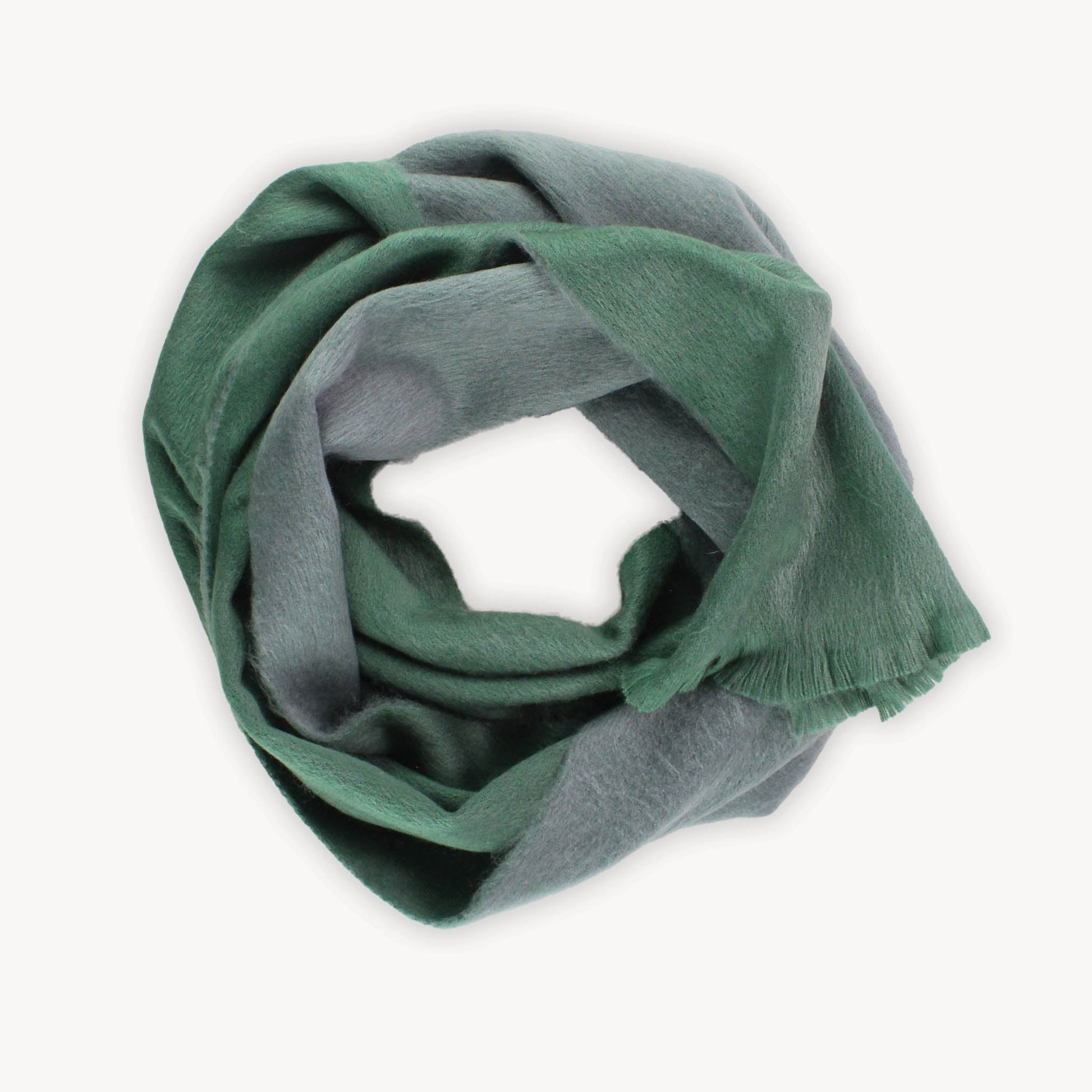 POKOLOKO Reversible Alpaca Seamless Scarf #color_leaf-grey