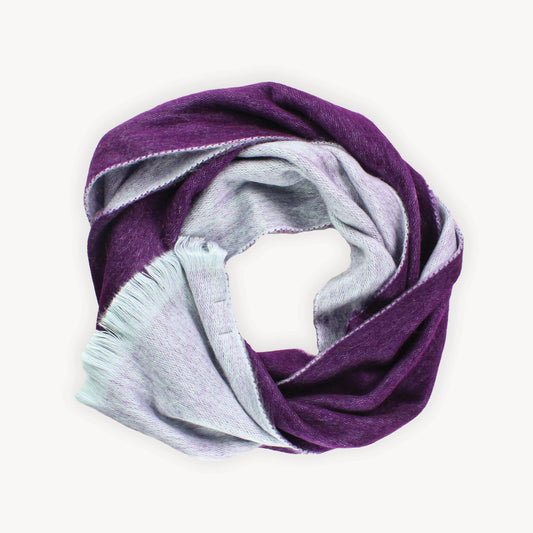 POKOLOKO Reversible Alpaca Seamless Scarf #color_grape