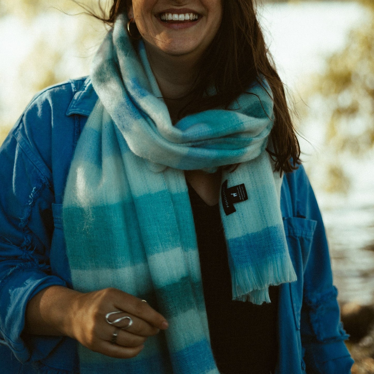 POKOLOKO Mood Alpaca Seamless Scarf #color_jay-mood