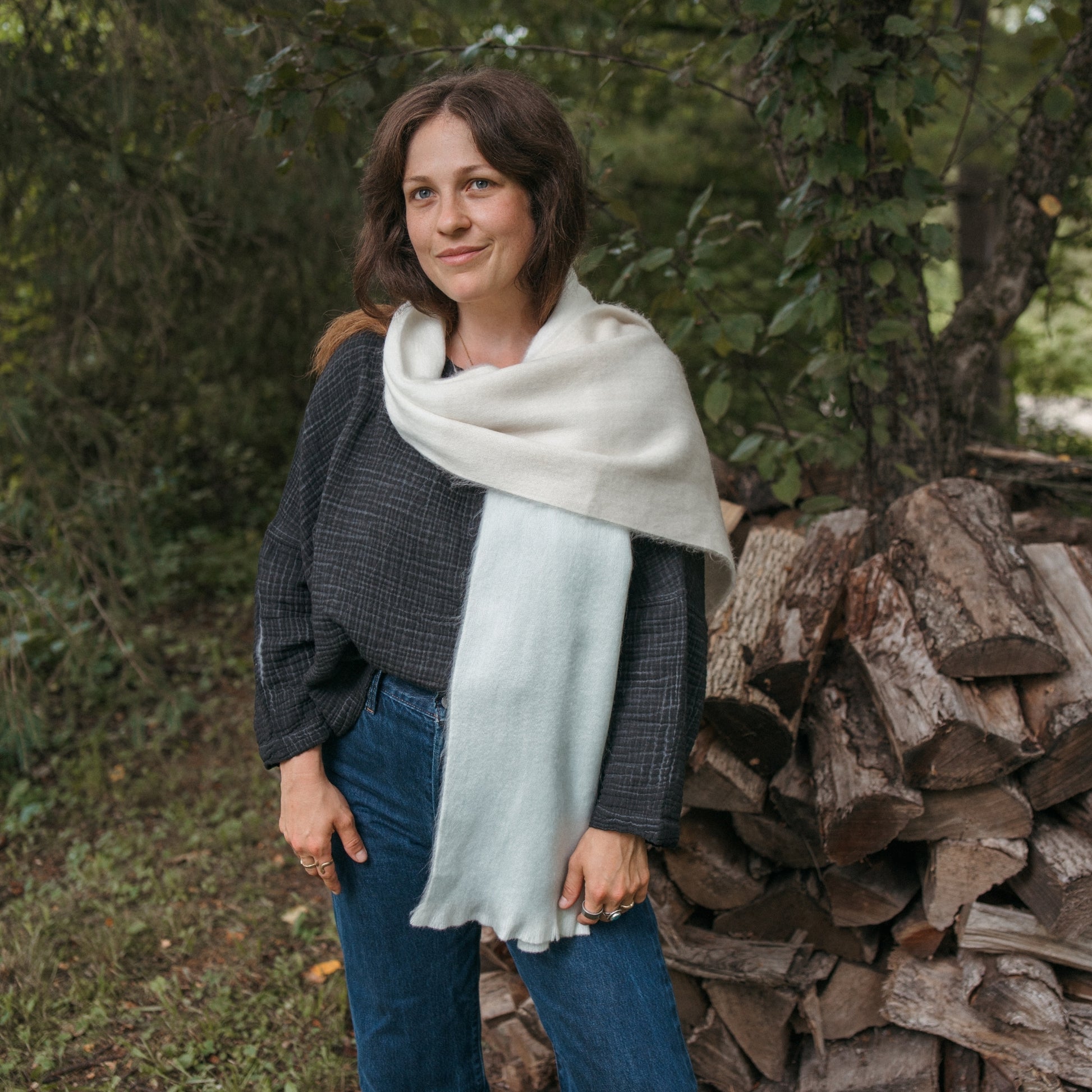 POKOLOKO Alpaca Seamless Ombre Scarf #color_manatee