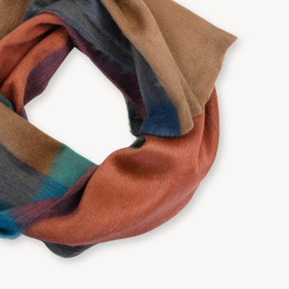 POKOLOKO Alpaca Seamless Multi Stripe Scarf #color_aspen