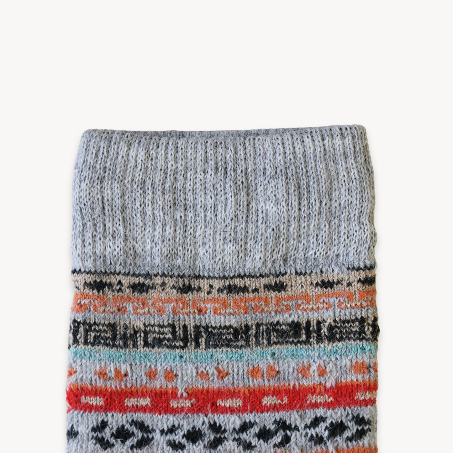 POKOLOKO Crew Alpaca Socks #color_multi-grey