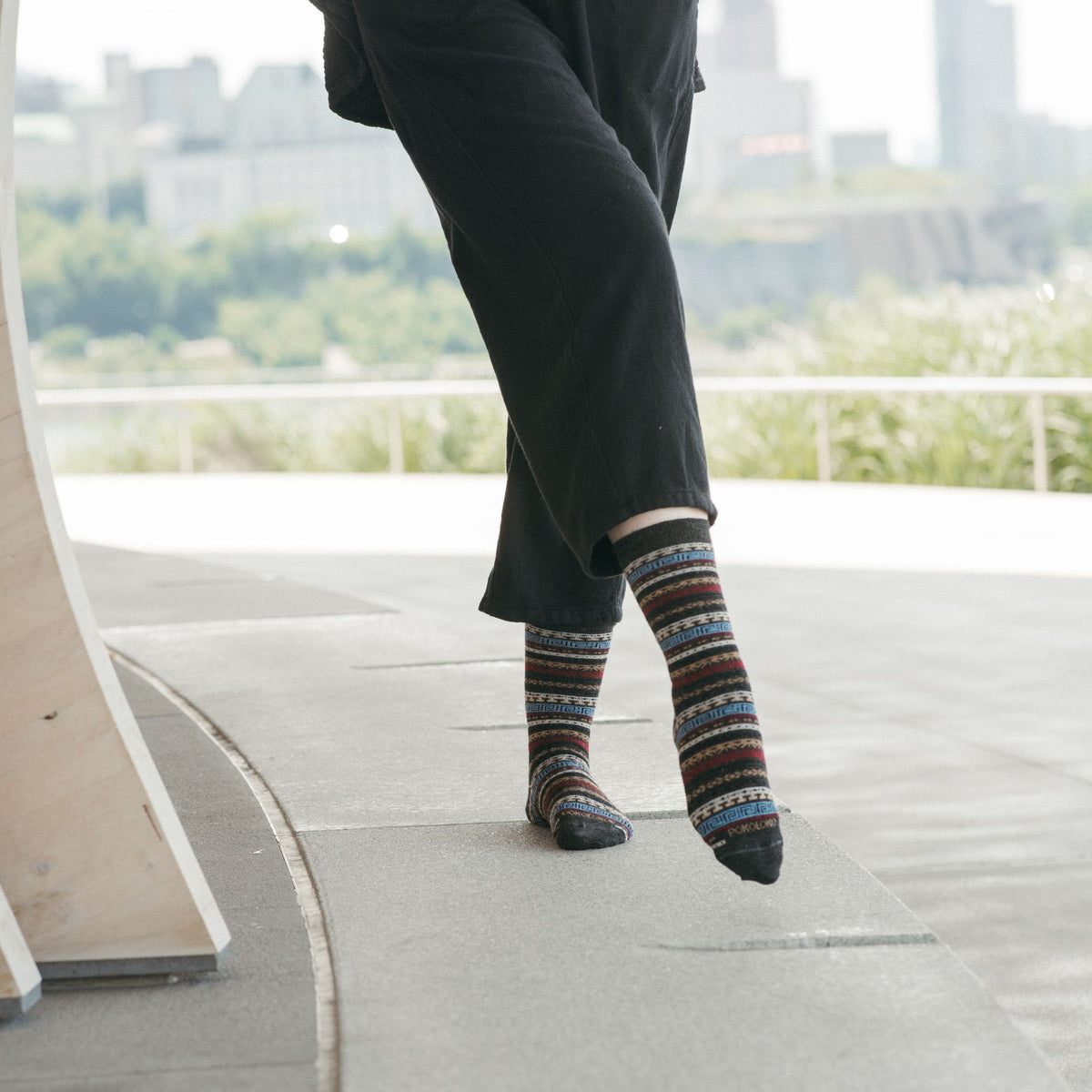 POKOLOKO Crew Alpaca Socks #color_canyon
