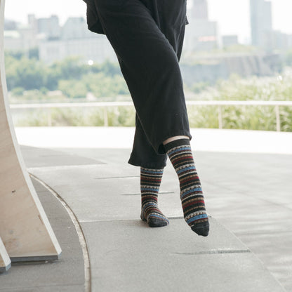 POKOLOKO Crew Alpaca Socks #color_canyon