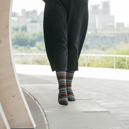 POKOLOKO Crew Alpaca Socks #color_canyon