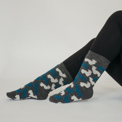 POKOLOKO Herd Alpaca Socks #color_charcoal-herd