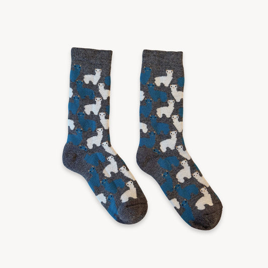 POKOLOKO Herd Alpaca Socks #color_charcoal-herd