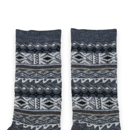 POKOLOKO Thick Print Alpaca Socks #color_rockface