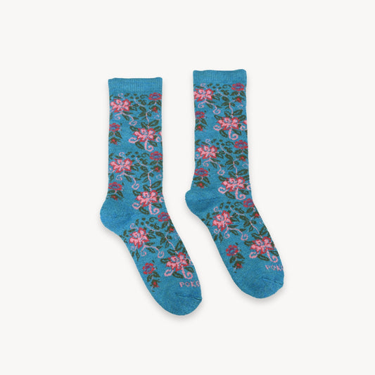 POKOLOKO Thick Print Alpaca Socks #color_bouquet