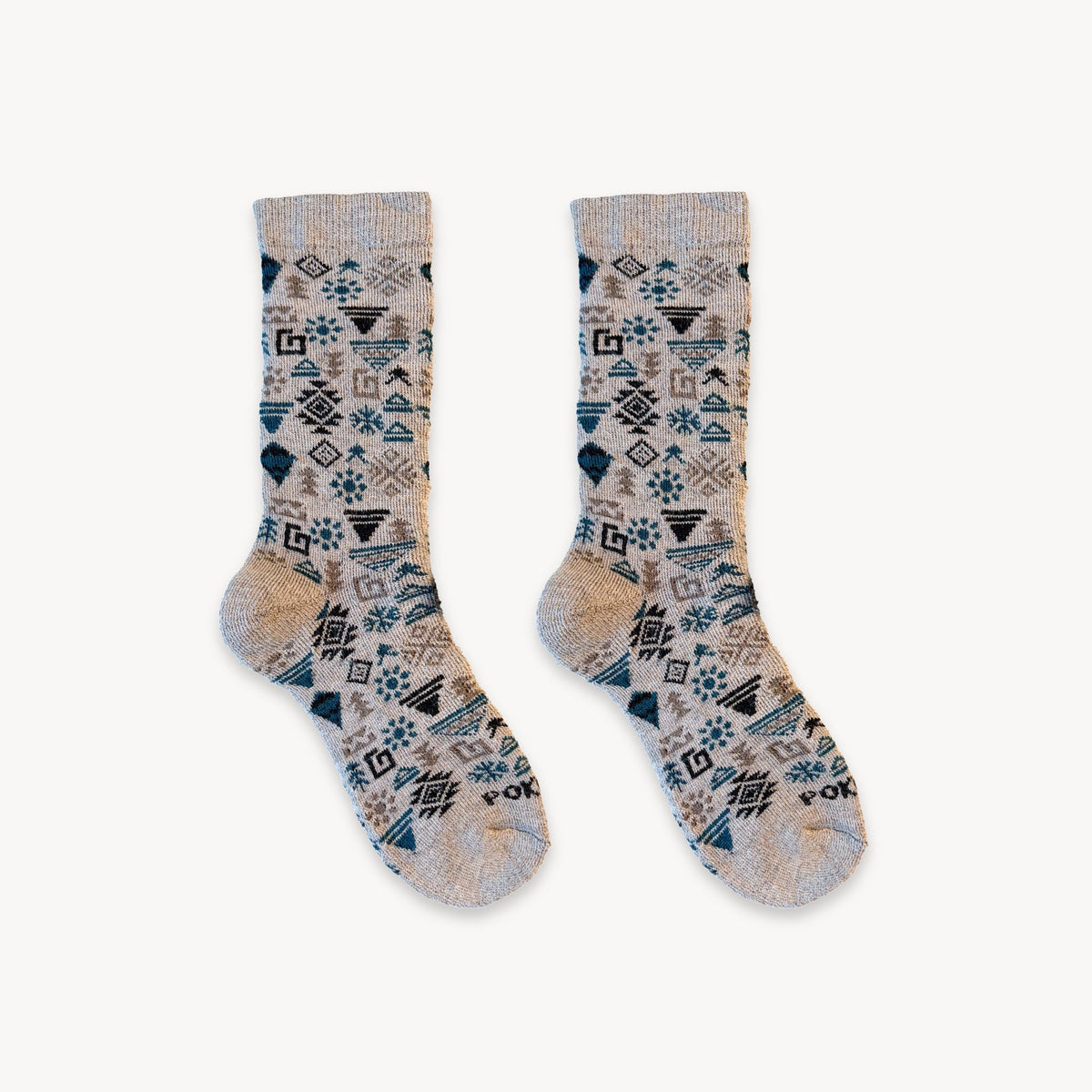 Chaussettes épaisses en alpaga imprimé