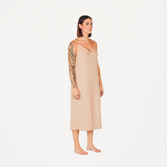 POKOLOKO Crinkle Palazzo Pants #color_crinkle-beige