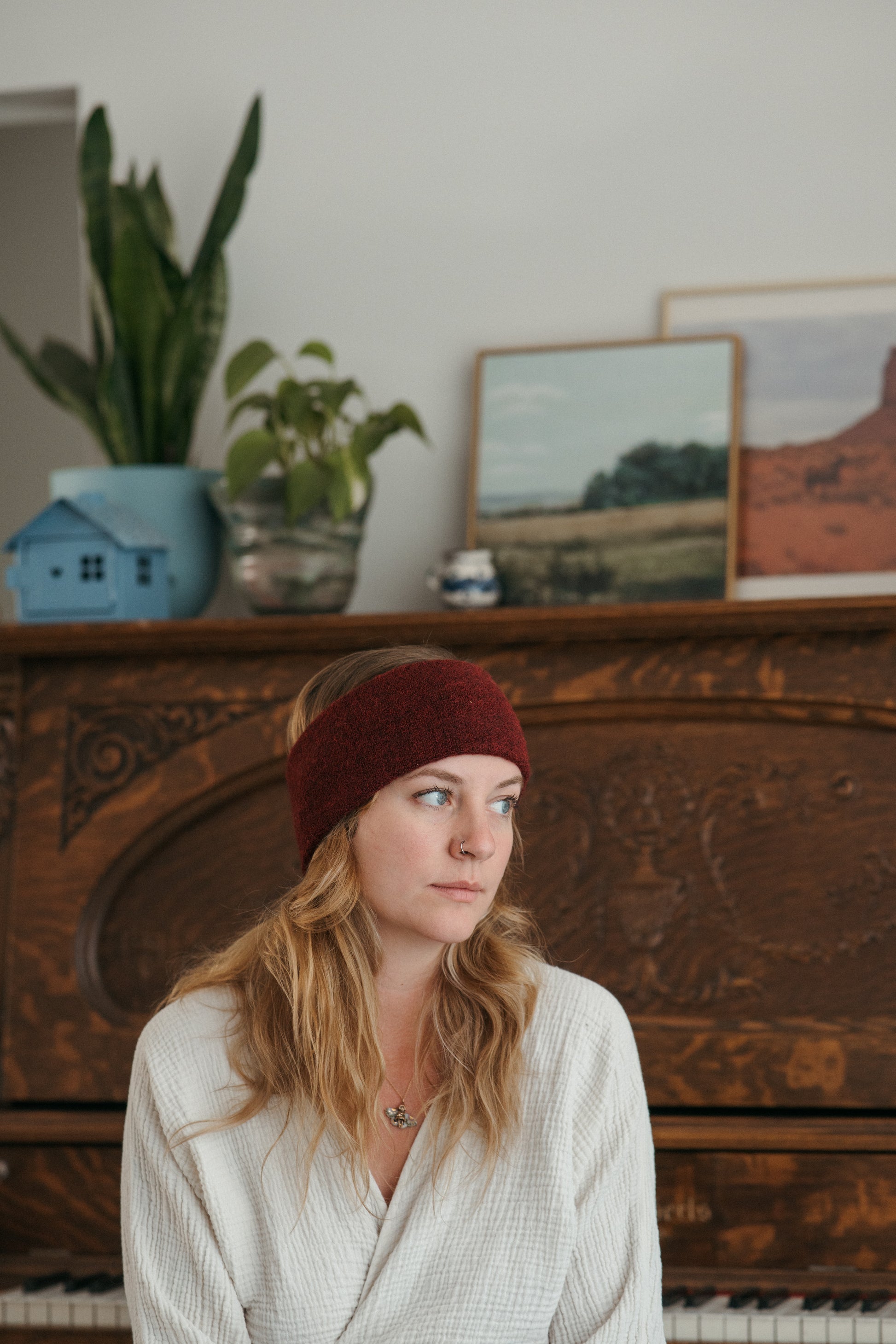 POKOLOKO Baby Alpaca Headband #color_wine_headband