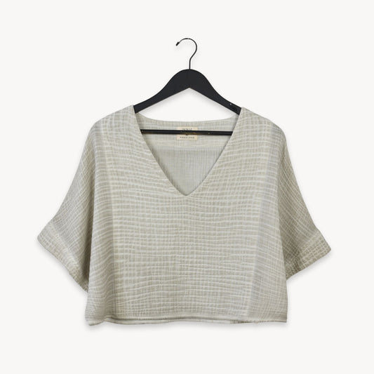 POKOLOKO Crinkle Palazzo Pants #color_crinkle-grey