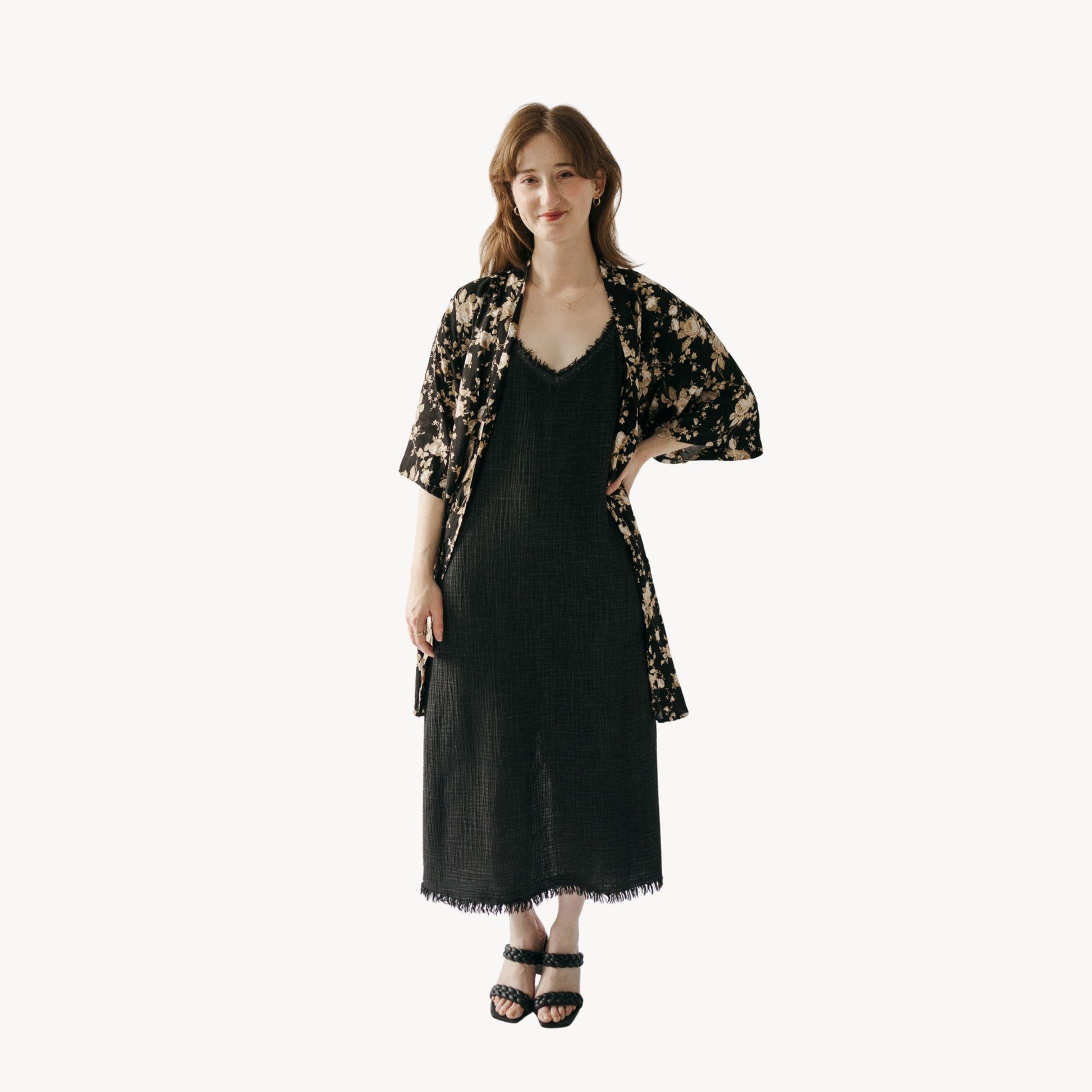 POKOLOKO Ubud Cover-Up #color_black-floral