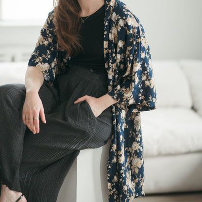 POKOLOKO Ubud Cover-Up #color_floral-navy