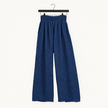POKOLOKO Crinkle Palazzo Pants #color_crinkle-denim