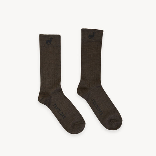 POKOLOKO Everyday Alpaca Socks #color_coffee