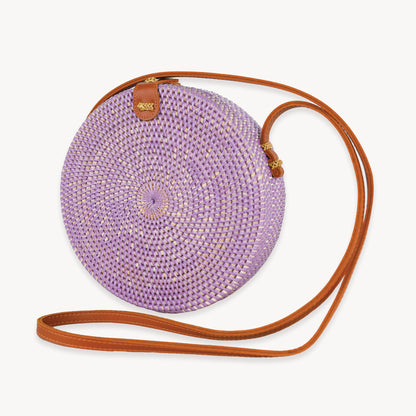 POKOLOKO Circle Bali Bag #color_purple-rattan