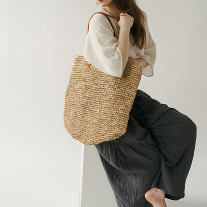 POKOLOKO Raffia Bag #color_natural