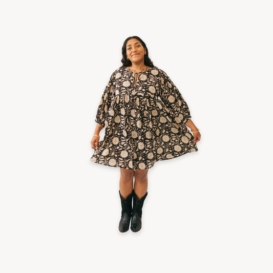 POKOLOKO Mira Mini Dress #color_night-flower