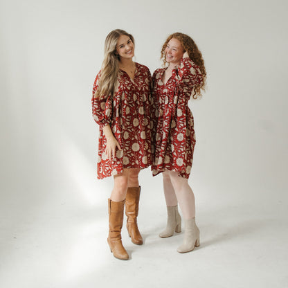 POKOLOKO Mira Mini Dress #color_anala-red
