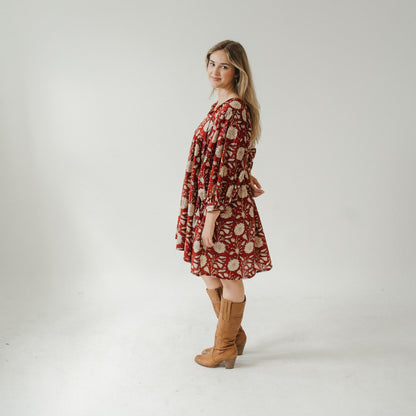 POKOLOKO Mira Mini Dress #color_anala-red