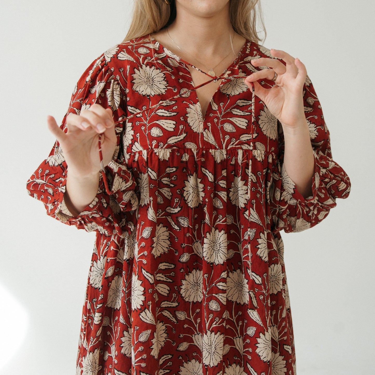 POKOLOKO Mira Mini Dress #color_anala-red