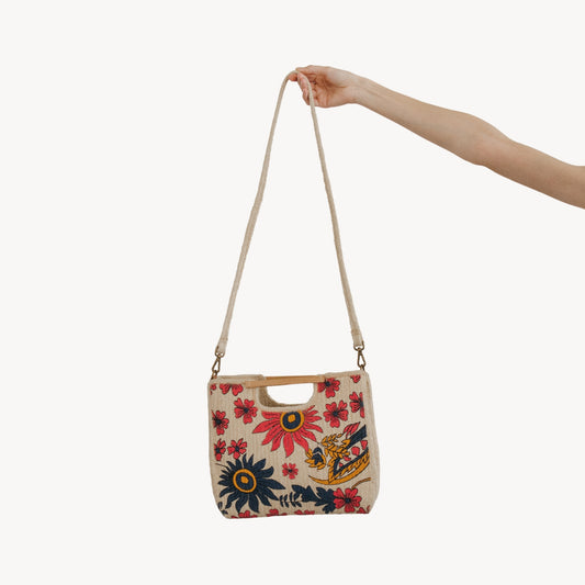 Floral Punch Jute Bag