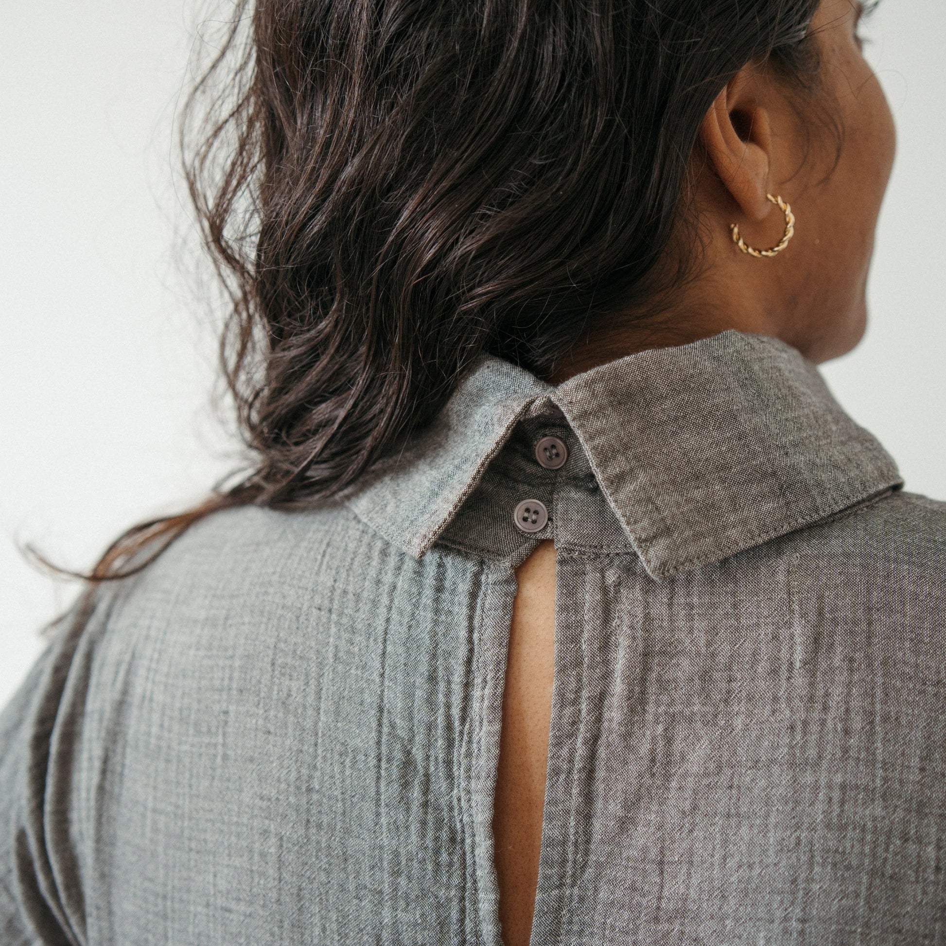 City Collection High Neck Blouse #color_grey