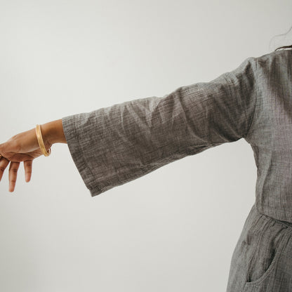 City Collection High Neck Blouse #color_grey