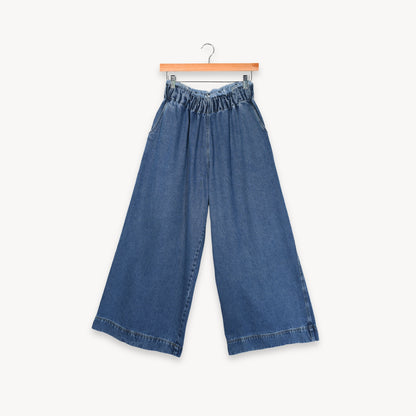 Denim Palazzo Pants Plus