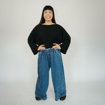 Denim Palazzo Pants