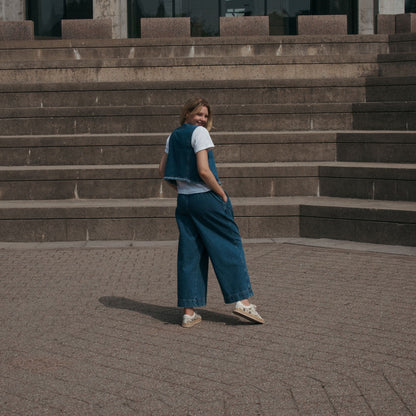 Denim Palazzo Pants