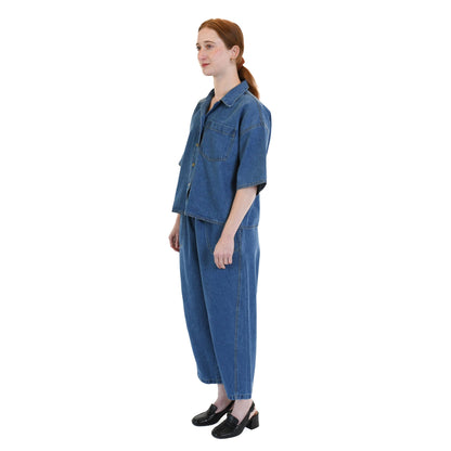 POKOLOKO Denim Barrel Pants #color_denim