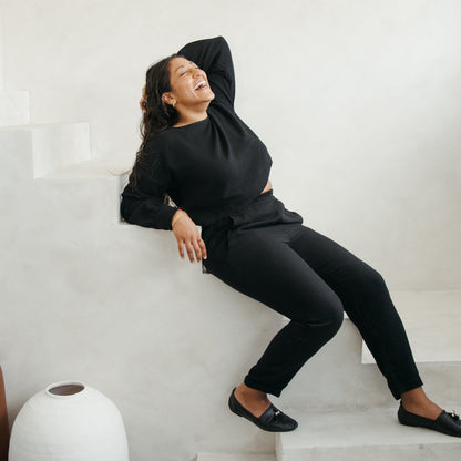 Flat Black Slouchy Pants