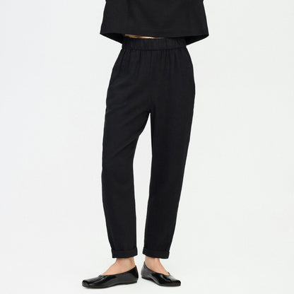 Flat Black Slouchy Pants