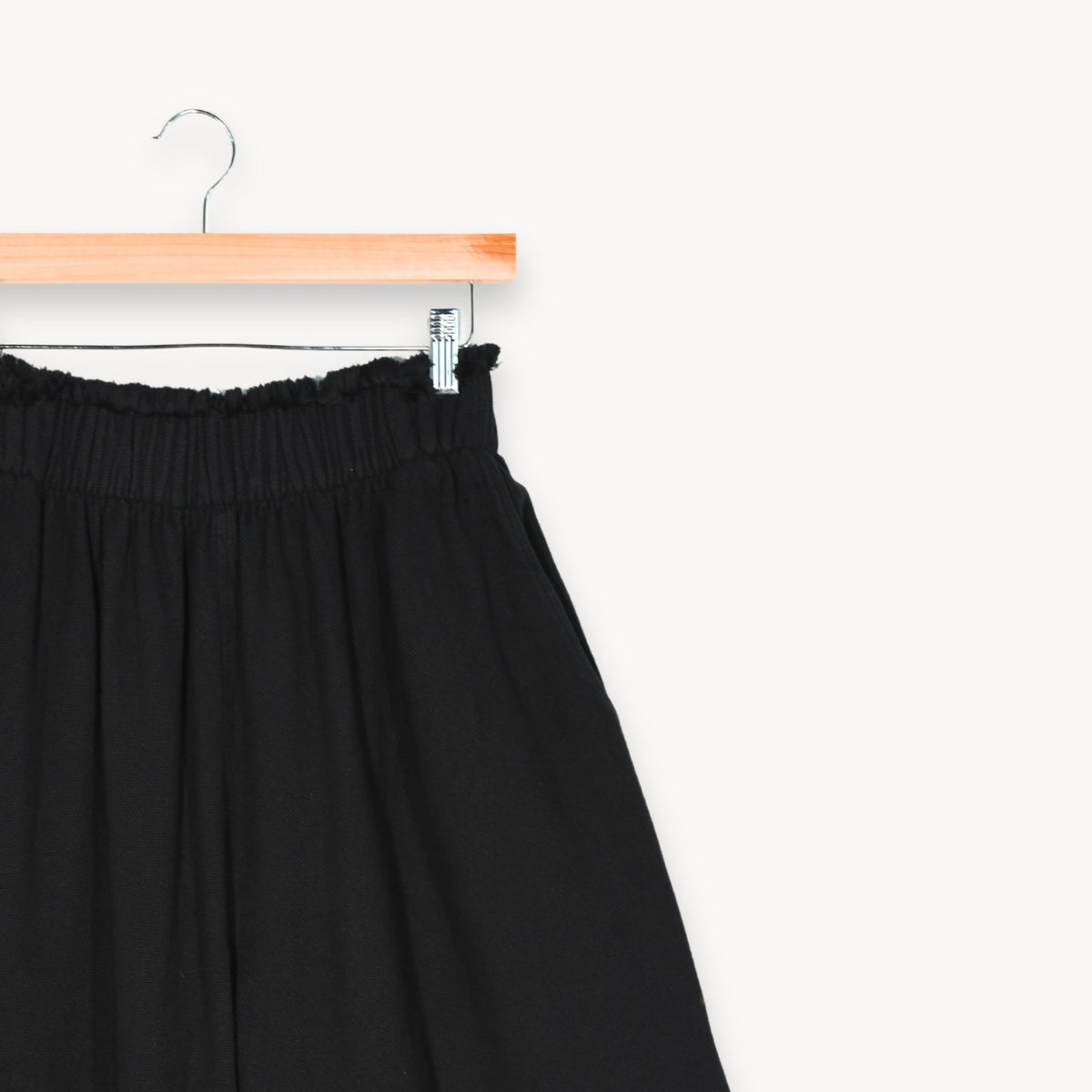 POKOLOKO Loft Cotton Palazzo Pants #color_loft-black