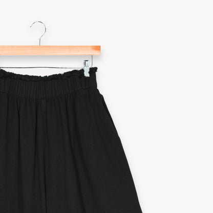 POKOLOKO Loft Cotton Palazzo Pants #color_loft-black