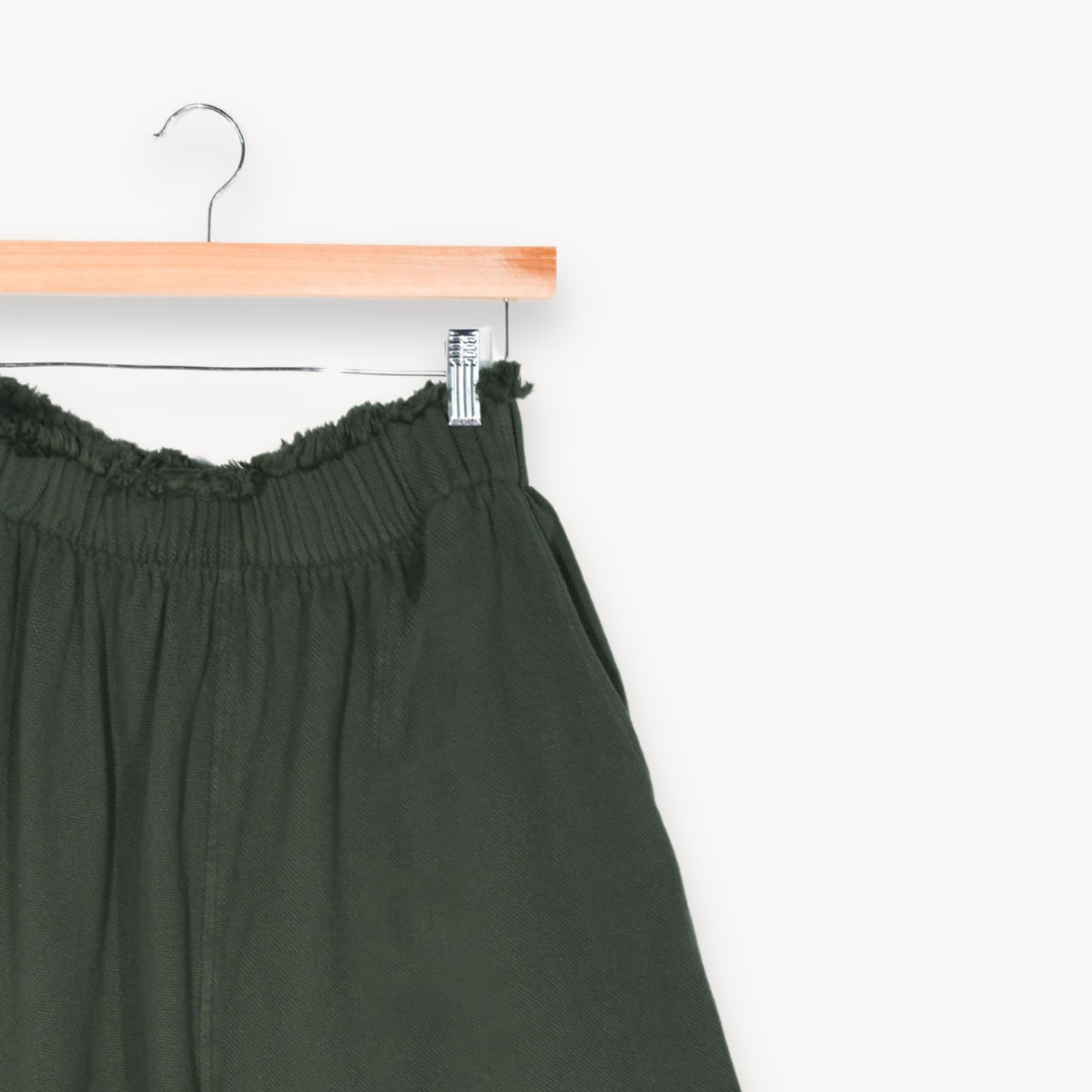 POKOLOKO Loft Cotton Palazzo Pants #color_loft-forest