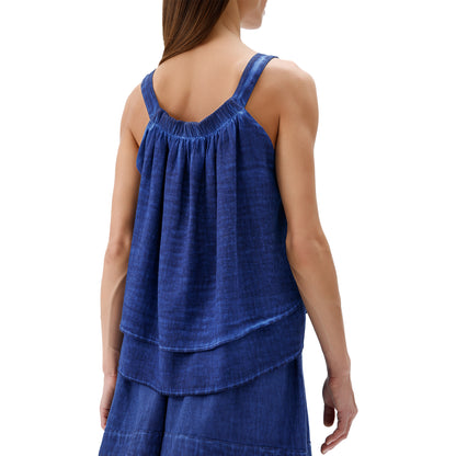 Linen-Cotton Tank Blouse #color_royal