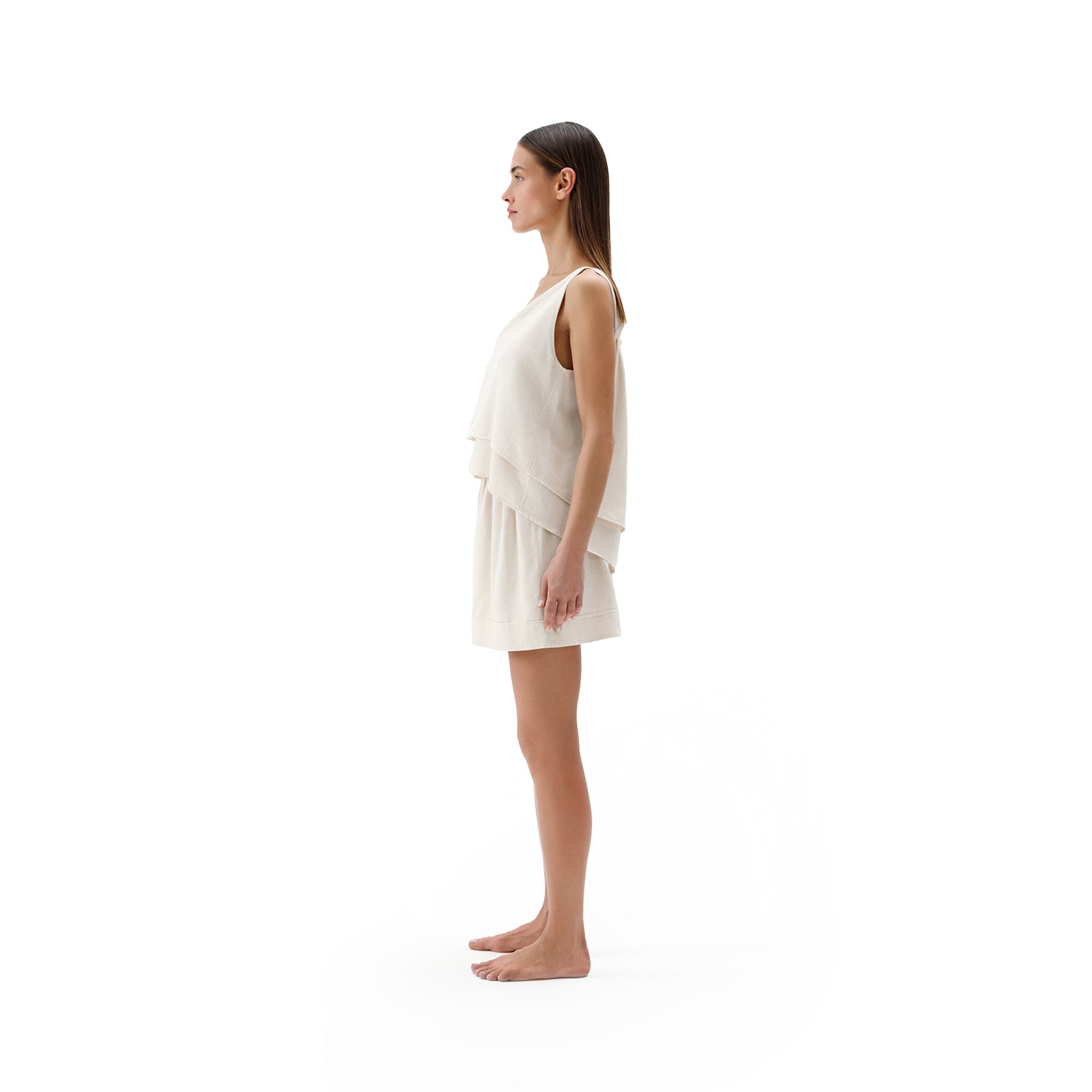 Linen-Cotton Tank Blouse #color_natural