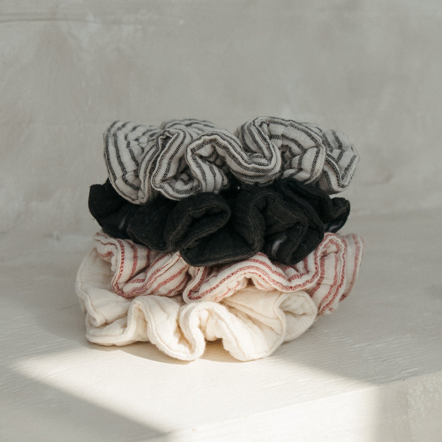 Striped Crinkle Scrunchie