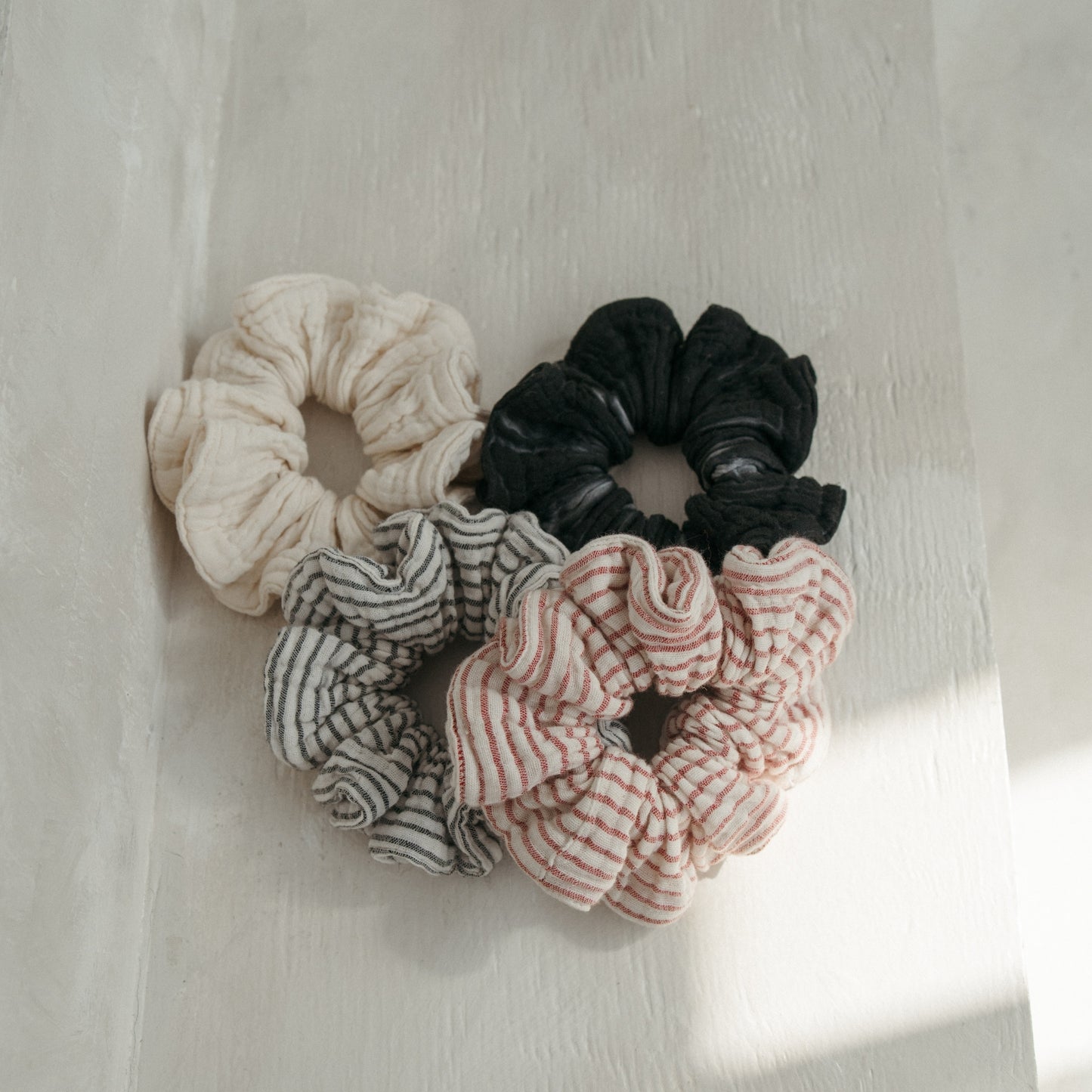 Striped Crinkle Scrunchie