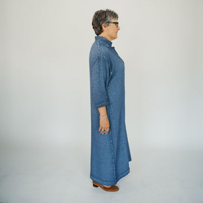 POKOLOKO Crinkle Shirt Dress #color_crinkle-denim
