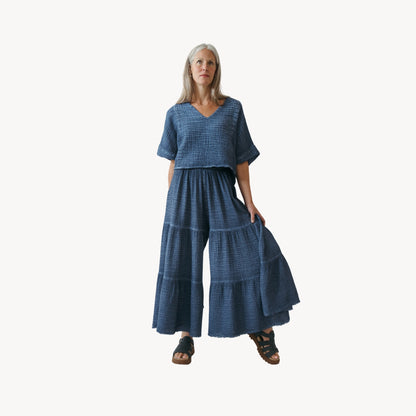 POKOLOKO Crinkle Skirt Pants #color_crinkle-denim
