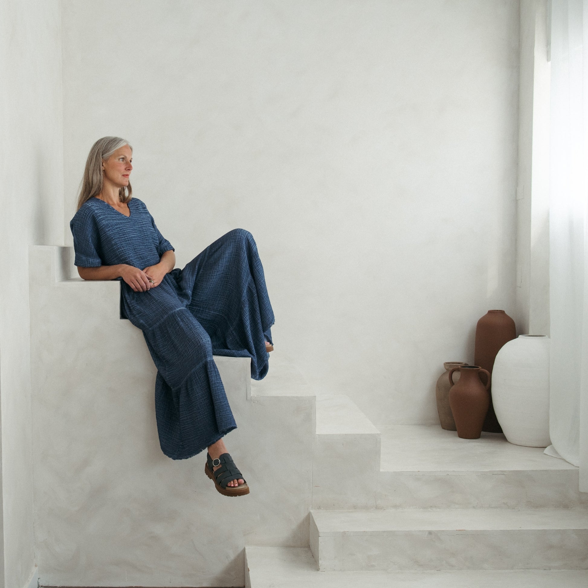 POKOLOKO Crinkle Skirt Pants #color_crinkle-denim