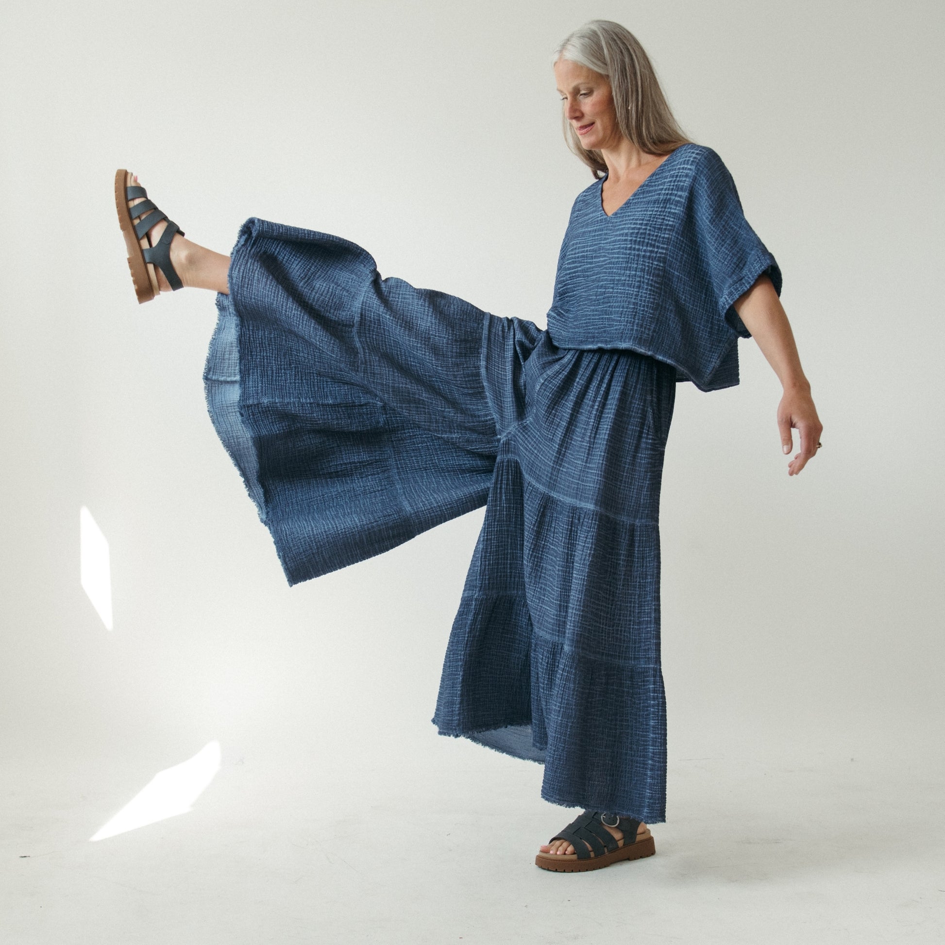 POKOLOKO Crinkle Skirt Pants #color_crinkle-denim