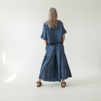 POKOLOKO Crinkle Skirt Pants #color_crinkle-denim