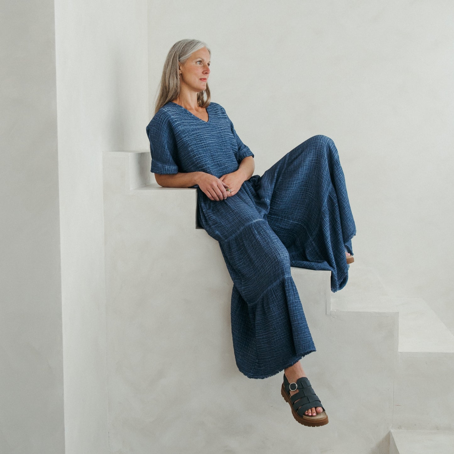 POKOLOKO Crinkle Skirt Pants #color_crinkle-denim