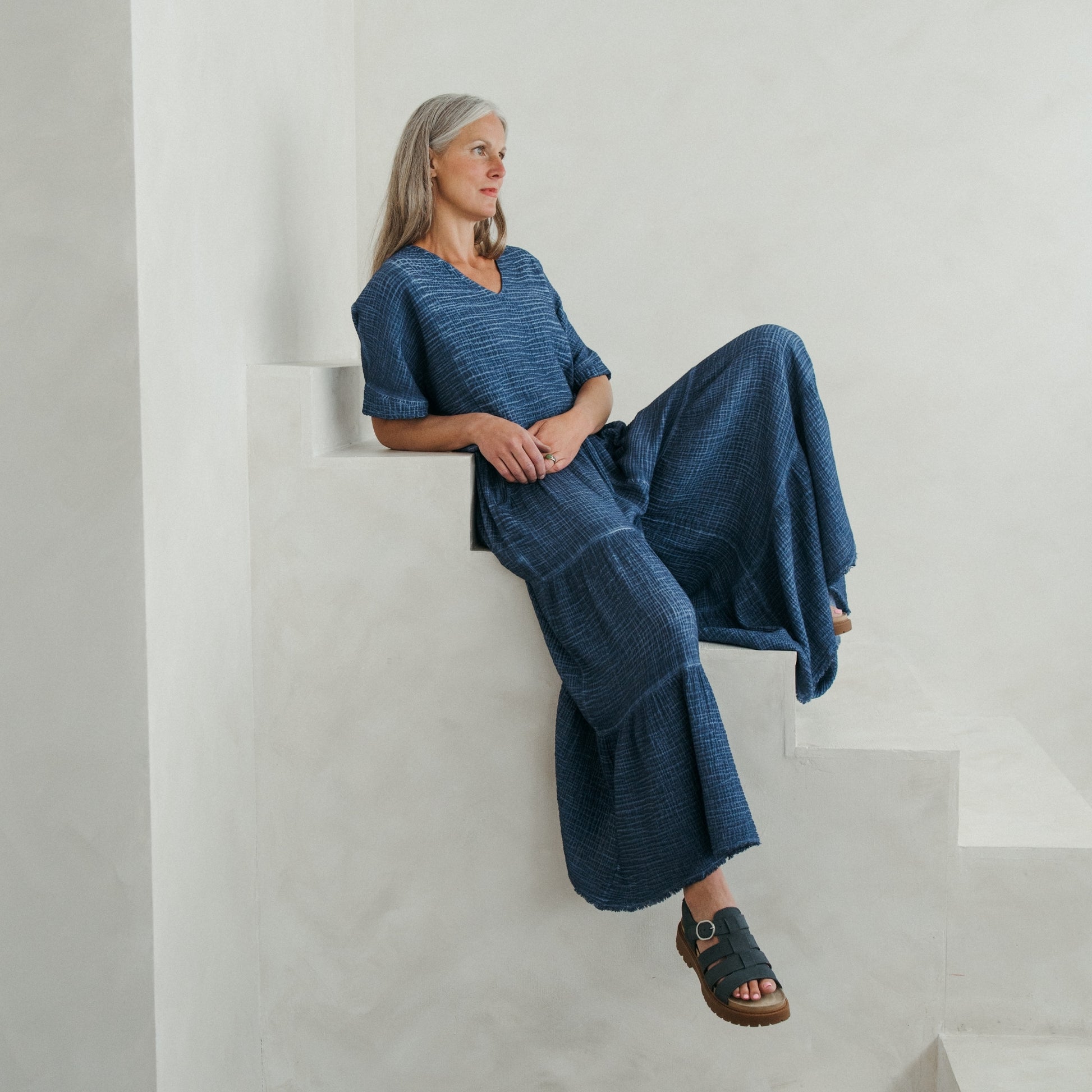 POKOLOKO Crinkle Skirt Pants #color_crinkle-denim